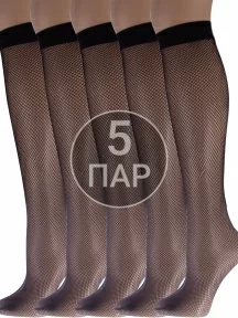 Комплект из 5 пар женских гольфов Conte, 5-23С-45СП/RETINA, Nero, черные
