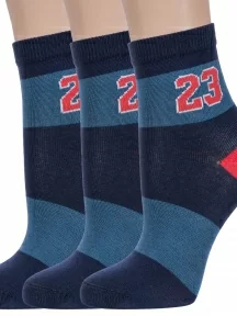 Комплект из 3 пар детских носков "Красная ветка", 3-С-2156, СИНИЕ