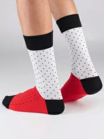 Мужские носки "Нева-Сокс", МА-НМ4-2, БЕЛО-КРАСНЫЕ