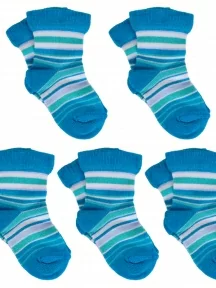Комплект из 5 пар детских носков LORENZLine, 5-Л31, ГОЛУБЫЕ