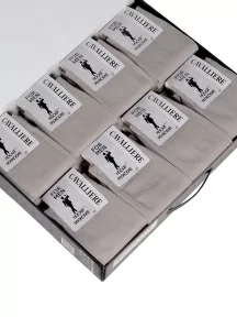 Набор из 24 пар мужских носков "Cavalliere" (RuSocks), CR-24, темно-бежевые