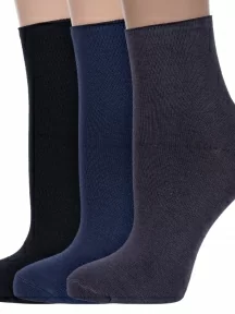 Комплект из 3 пар женских носков без резинки ХОХ, 3-G-1406, микс 5