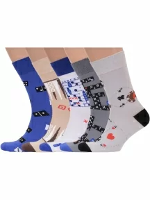 Набор из 5 пар мужских носков MSCLUB №М42, ВИ5-НМ42, микс 1
