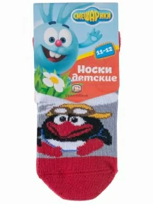 Детские короткие носки "Смешарики" Брестские (БЧК), 19С3094, рис. 543, СВЕТЛО-СЕРЫЕ