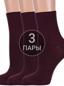 Комплект из 3 пар женских носков Брестские (БЧК) рис. 000, ЕЖЕВИКА (3-19С1232)