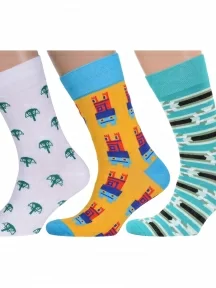 Комплект из 3 пар мужских носков MSCLUB, msk3-А, микс 45