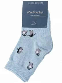 Детские носки RuSocks (Орудьевский трикотаж), Д3-130096М, рис. 01, СВЕТЛО-ГОЛУБЫЕ