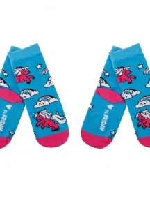 Комплект из 2 пар детских носков St. Friday Socks, 2-002-3, Единороги на радуге