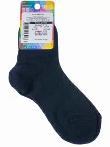 Детские носки из 100% хлопка "НАШЕ" Смоленской чулочной фабрики, С115, рис. 1, ТЕМНО-СИНИЕ №3-1