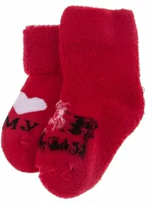 Детские махровые носки RuSocks (Орудьевский трикотаж), Д-111-01, КРАСНЫЕ