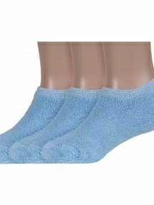 Комплект из 3 пар детских махровых носков ХОХ, 3-DZ-3R18, СВЕТЛО-ГОЛУБЫЕ