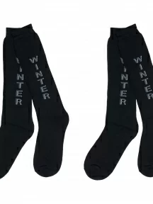 Комплект из 2 пар мужских махровых гольфов ХОХ, 2-XZ-1362, ЧЕРНЫЕ