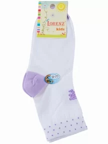 Детские носки LORENZline, Л77, БЕЛЫЕ с сиреневым