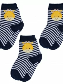 Комплект из 3 пар детских носков RuSocks (Орудьевский трикотаж), 3-Д3-13788, рис. 02, ТЕМНО-СИНИЕ