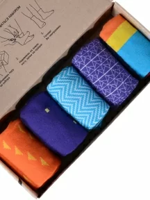 Набор из 5 пар мужских носков "Нева-Сокс", НС-5-НМ211, микс "Апельсиновый фреш"