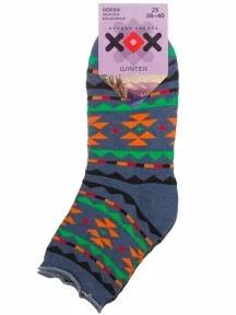 Женские махровые носки ХОХ, GZ-3R24, ДЖИНС