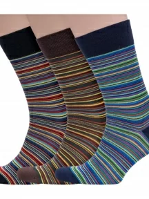 Комплект из 3 пар мужских носков Sergio Di Calze (PINGONS) из мерсеризованного хлопка, 3-16SC3, микс 1