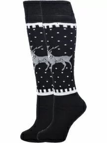 Комплект из 2 пар женских гольфов ХОХ, 2-Z-1384, ЧЕРНЫЕ