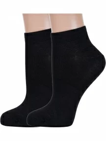 Комплект из 2 пар женских бамбуковых носков ХОХ, 2-G-1125, ЧЕРНЫЕ