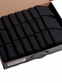 Набор из 24 пар мужских хлопковых носков (БЧК), БРЕСТ-24К2122, черные