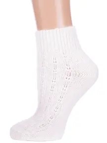 Женские полушерстяные носки RuSocks (Орудьевский трикотаж) БЕЛЫЕ (Ж-23801)