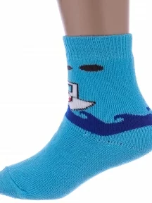 Детские махровые носки Альтаир, С108, БИРЮЗОВЫЕ