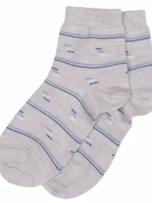 Детские полушерстяные носки "НАШЕ" Смоленской чулочной фабрики, 236С2, рис. 1, СВЕТЛО-СЕРЫЕ №91