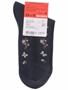 Женские носки Брестские (БЧК), 14с1100, рис. 605, ТЕМНО-СЕРЫЕ
