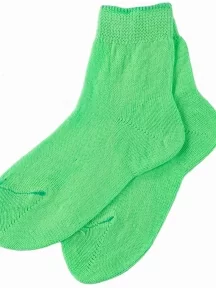 Детские носки из 100% хлопка "НАШЕ" Смоленской чулочной фабрики, С115, рис. 1, САЛАТОВЫЕ №110