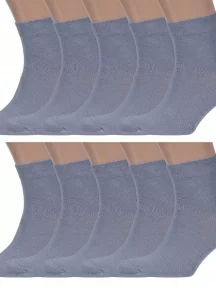 Комплект из 10 пар мужских носков Брестские (БЧК), 10-14С2124, рис. 000, СЕРЫЕ