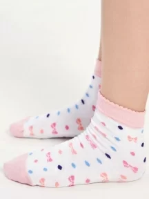 Комплект из 5 пар детских носков LORENZLine БЕЛО-РОЗОВЫЕ (5-Л105)