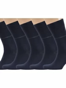 Комплект из 5 пар мужских носков RuSocks (Орудьевский трикотаж) ТЕМНО-СИНИЕ (5-М-216)