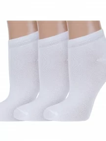 Комплект из 3 пар женских бамбуковых носков ХОХ, 3-G-1125, БЕЛЫЕ