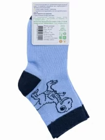 Детские носки "Борисоглебский трикотаж", 8С740, ГОЛУБЫЕ с темно-синим