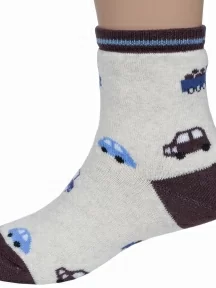 Детские махровые носки LORENZline, Л6, БЕЖЕВЫЕ С КОРИЧНЕВЫМ