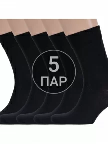 Комплект из 5 пар мужских носков Брестские (БЧК), 5-14С2122, рис. 000, ЧЕРНЫЕ