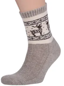 Носки из 100% монгольской шерсти (Монголка) СЕРЫЕ, рис. 1 (01107)