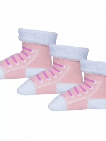 Комплект из 3 пар детских махровых носков Альтаир, 3-С48, ПЕРСИКОВЫЕ
