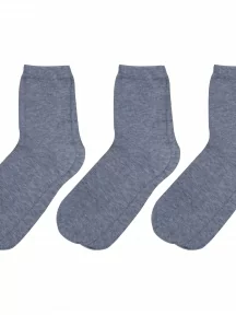 Комплект из 3 пар детских носков RuSocks (Орудьевский трикотаж), 3-Д3-13039, СВЕТЛО-СЕРЫЕ