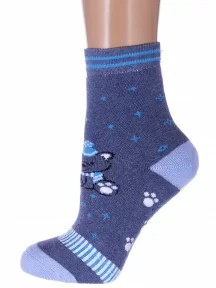 Комплект из 2 пар детских махровых носков «Красная ветка», 2-С-625М, ДЖИНСОВЫЕ