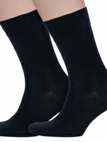 Комплект из 2 пар мужских бамбуковых носков DiWaRi, 2-7С-94СП, рис. 000, ЧЕРНЫЕ