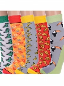 Набор из 5 пар женских носков Flappers Peppers, 5-1МБ19Ж-1, микс