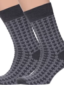 Комплект из 2 пар мужских носков MSCLUB №М30, 2-nm-324, СЕРЫЕ