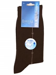 Мужские полушерстяные носки LORENZline, В11, КОРИЧНЕВЫЕ