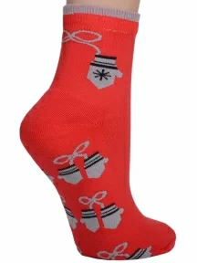 Женские носки с махровым следом (Palama) КРАСНЫЕ (ЖДМ-03)