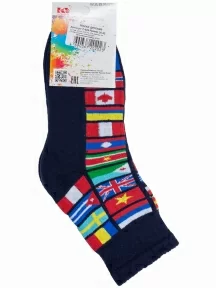 Детские махровые носки "Красная ветка", С-629, СИНИЕ