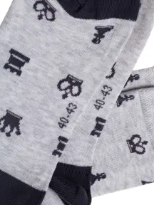 Носки унисекс SOXY CHESS Брестские (БЧК) рис. 148, светло-серый меланж (21С4200К)