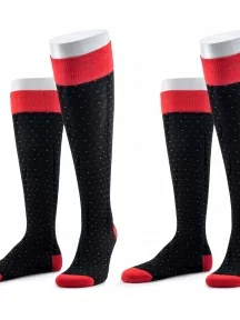 Комплект из 2 пар мужских гольфов Sergio Di Calze (PINGONS) из мерсеризованного хлопка, 2-19SC, 19SC3, ЧЕРНЫЕ