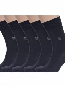Комплект из 5 пар мужских носков RuSocks (Орудьевский трикотаж) ТЕМНО-СЕРЫЕ (5-М-196)