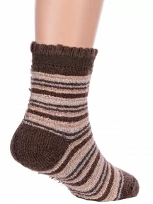 Детские теплые махровые носки Hobby Line, Ндам7630, КОРИЧНЕВЫЕ